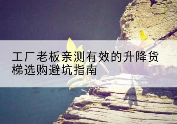 太仆寺旗升降货梯怎么选-工厂老板亲测有效的升降货梯选购避坑指南